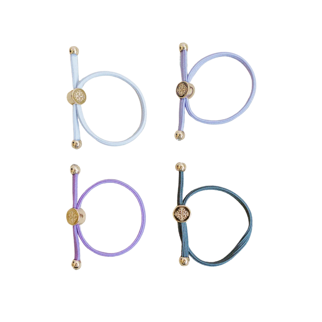 Kids Hair Tie Set - Purple