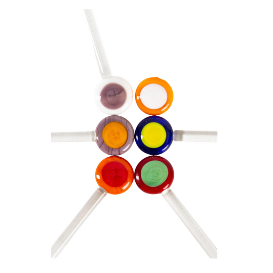 Glass Medallion Swizzle Sticks {Set of 6}