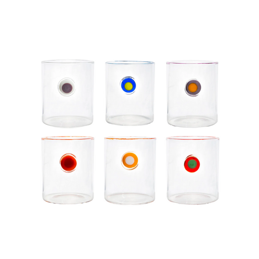 Glass Medallion High Ball Glasses {Set of 6}