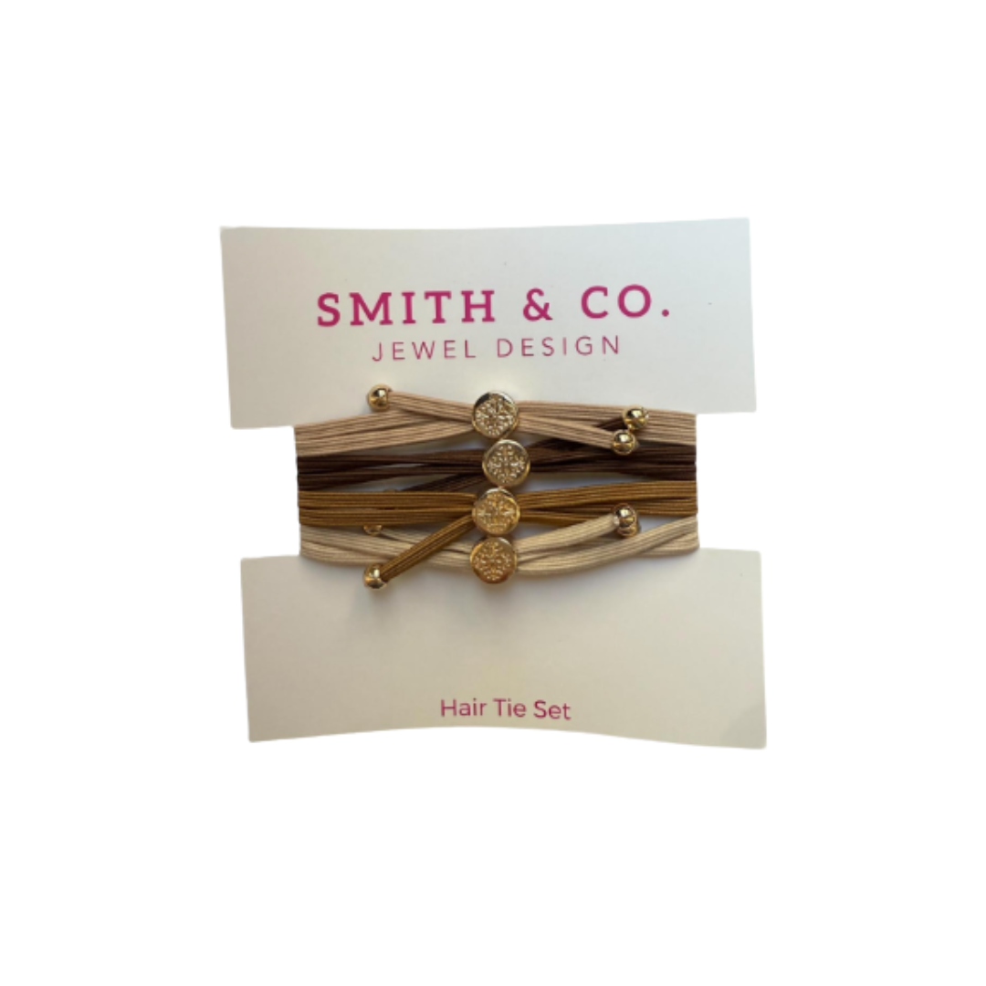 Skinny Hair Tie Set {Caramel Latte}