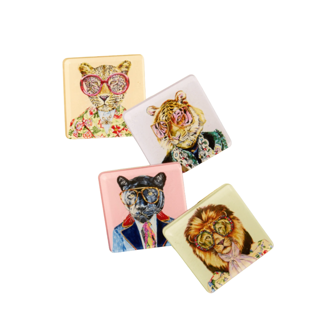 Big Cats Coasters {Set of 4}
