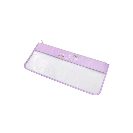 Lilac Script Mahjong Bag