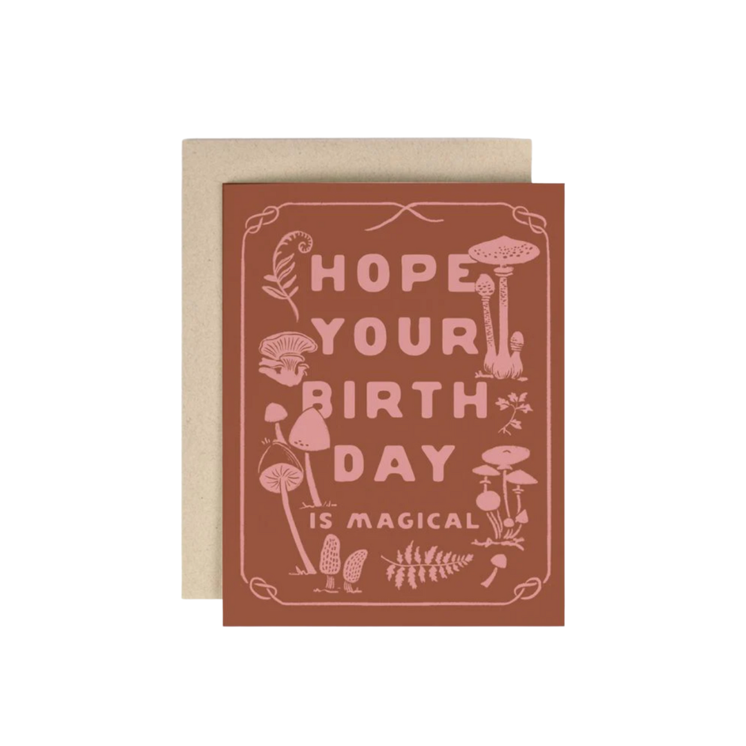 Magical Mushroom Birthday Card
