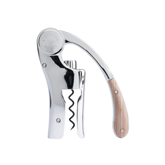 Vertical Lever Corkscrew {Wood & Chrome}
