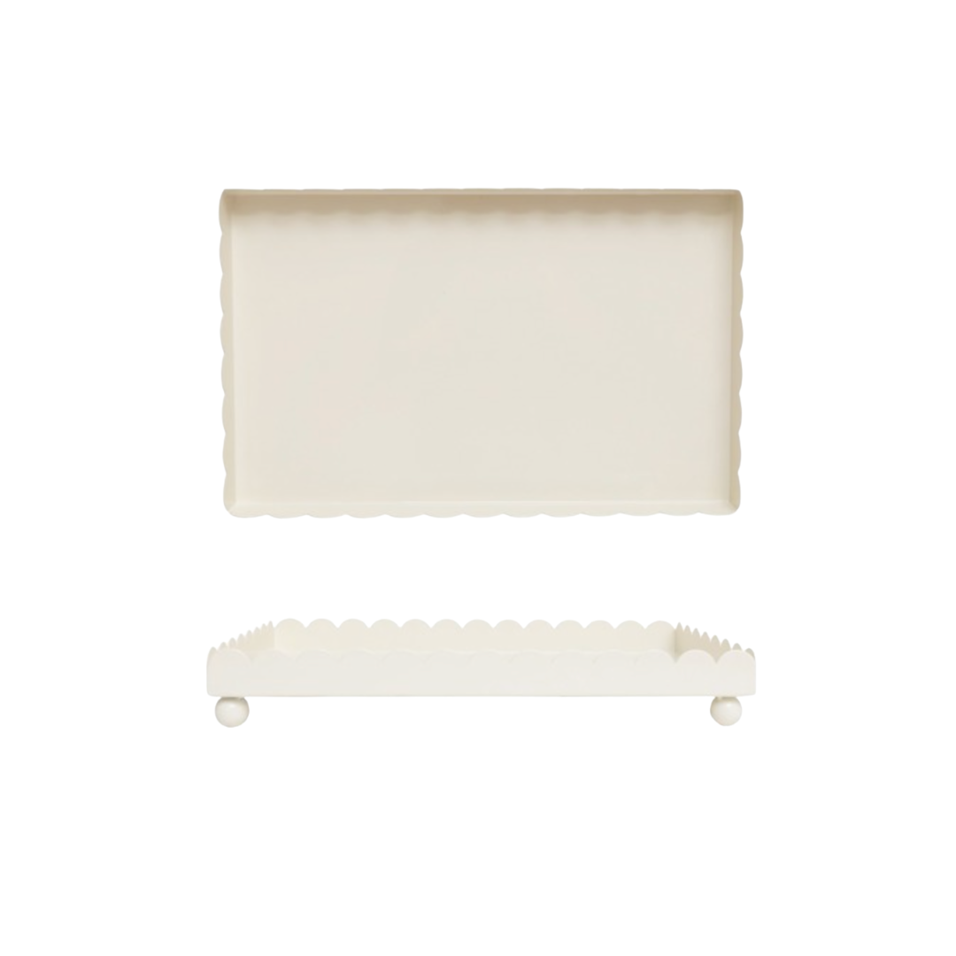 Scalloped Footed Tray