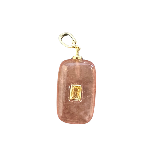 Pink + Topaz Charm