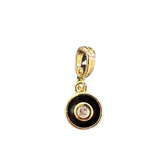 Black Enamel Set Charm