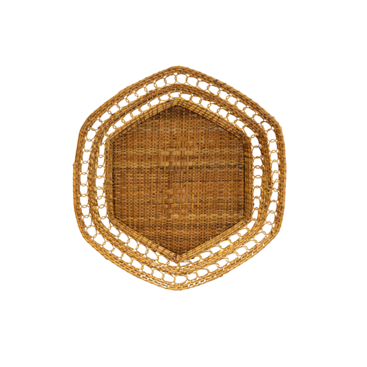 Hexagonal Woven Basket {15. in}