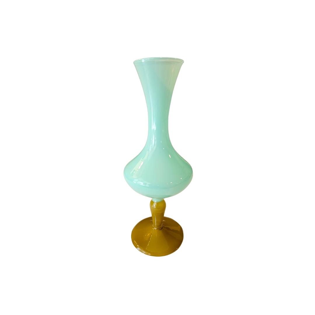 Aqua Moss Bud Vase {Hourglass}