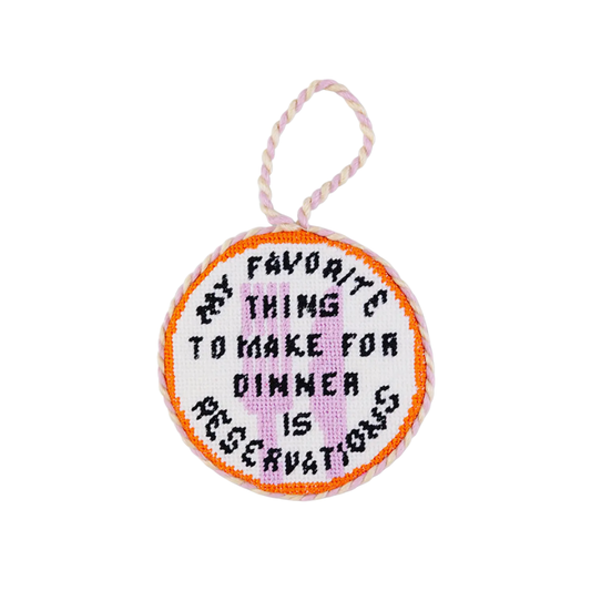 Needlepoint Ornament {Reservations}