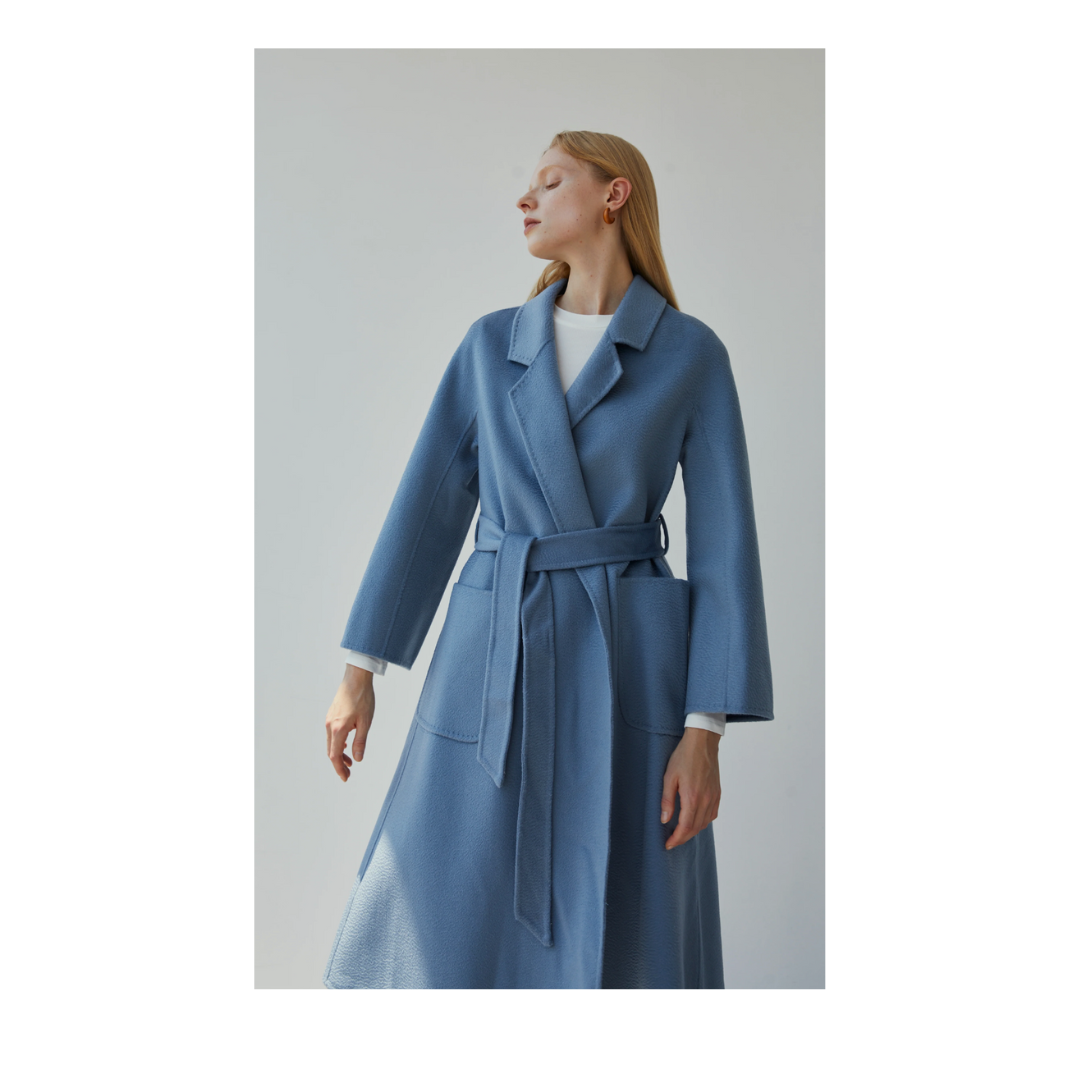 Classic Wrap Coat {Light Blue}