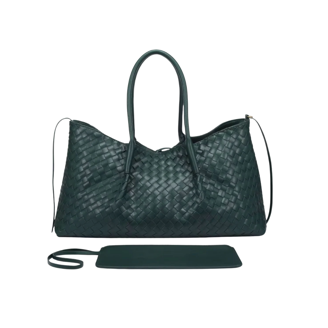 Large Woven Tote Bag {Green}