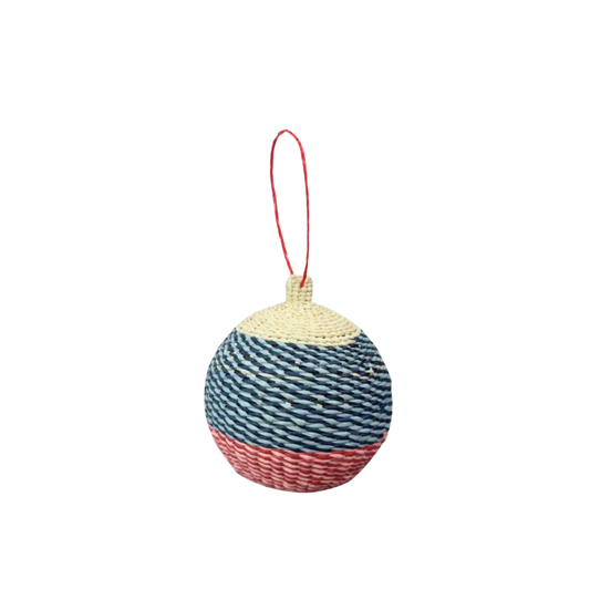 Frosted Denim Christmas Ball