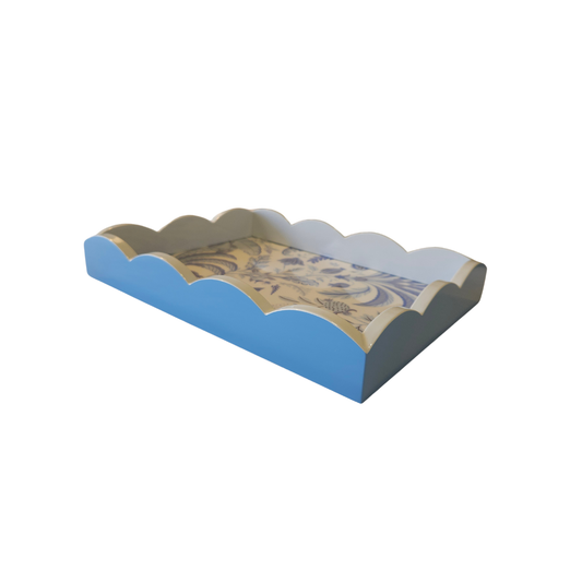 Palm Beach Blue Scallop Tray