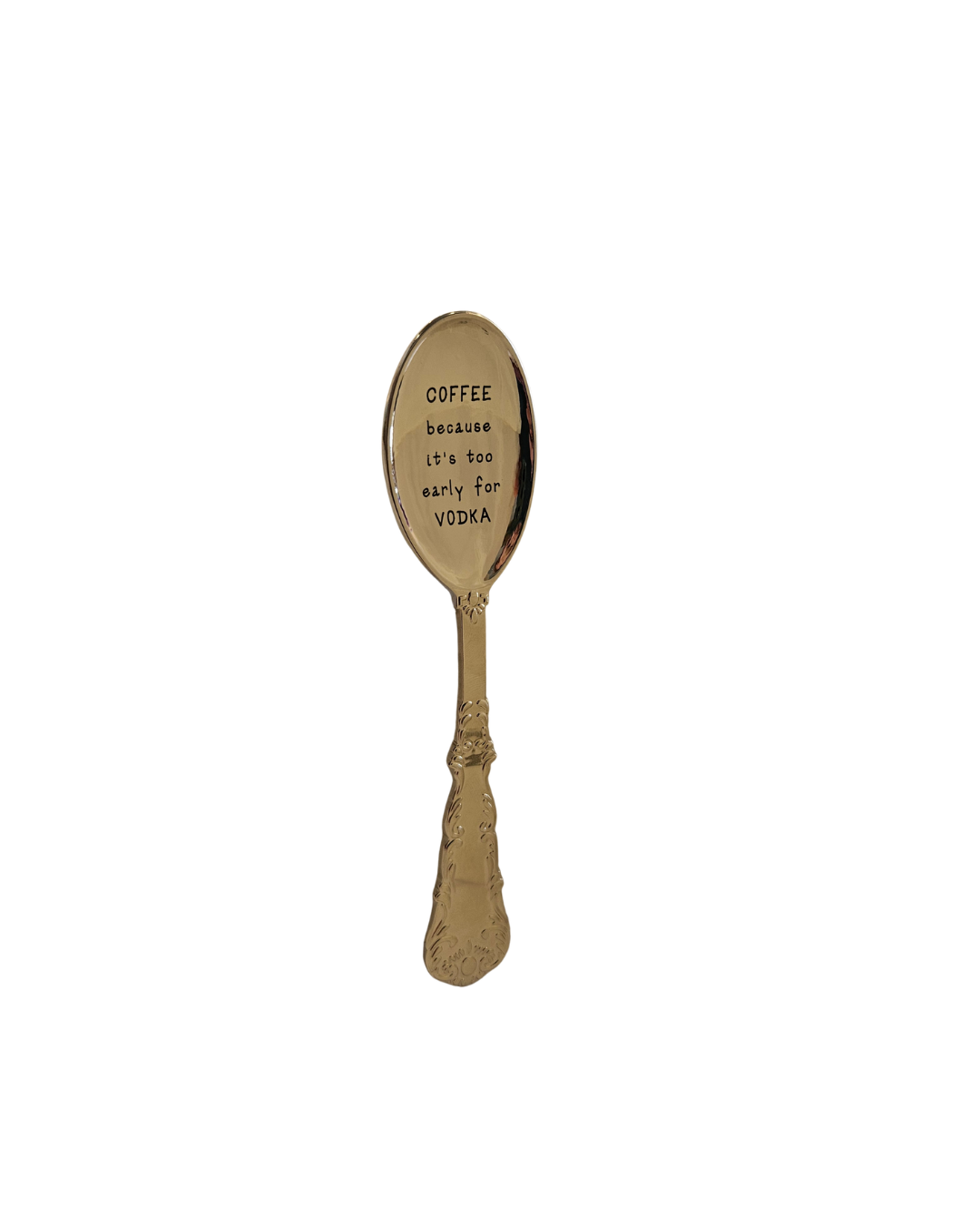 Coffee because... Engraved Spoon