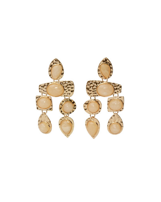 Multi Stone Geometric Earrings