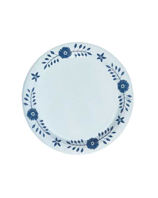 Sky and Navy Daisy Josephine Dinner Plates