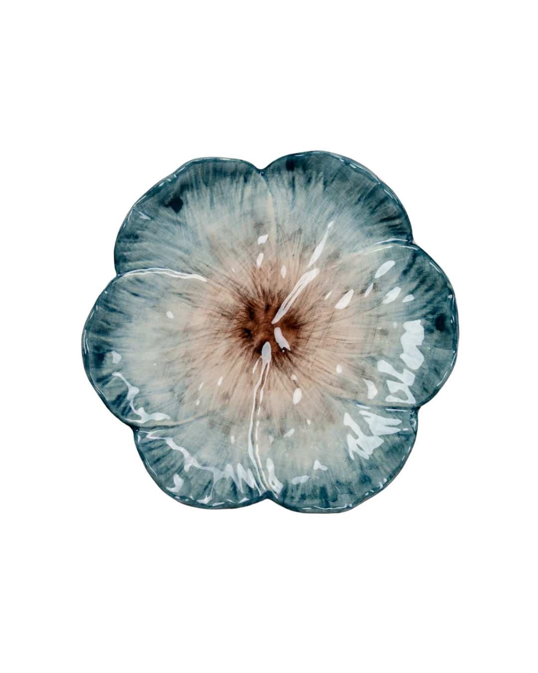 Flower Dessert Plate {Blue}