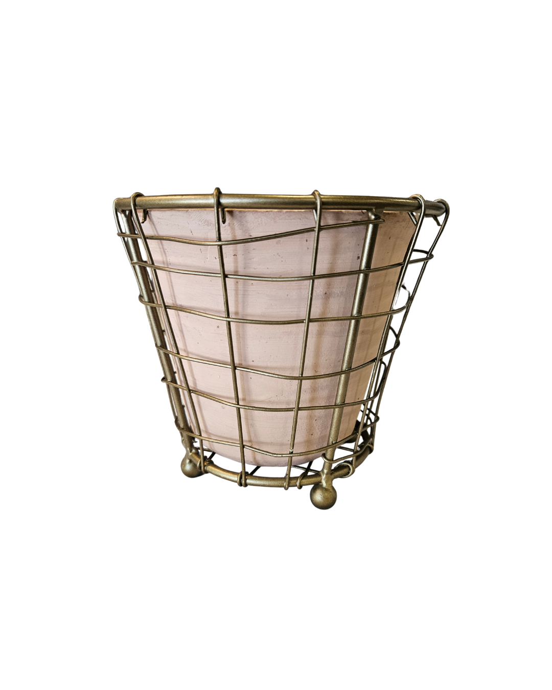 Terracotta Planter with Brass Wrap{Lg}