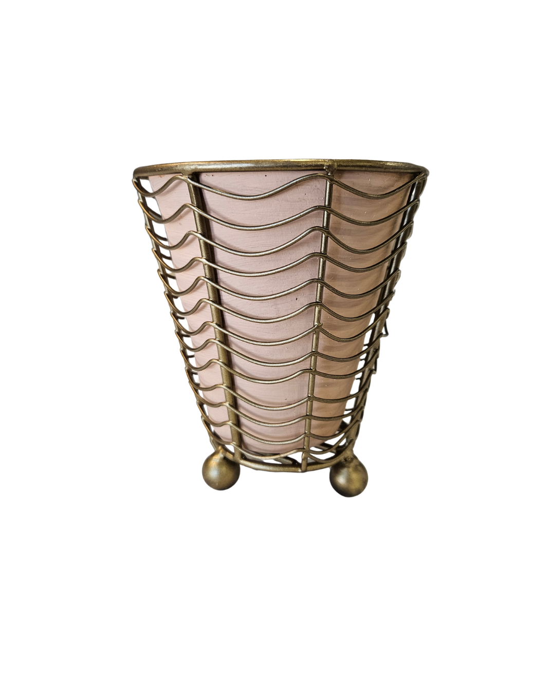 Terracotta Planter with Brass Wrap{XS}