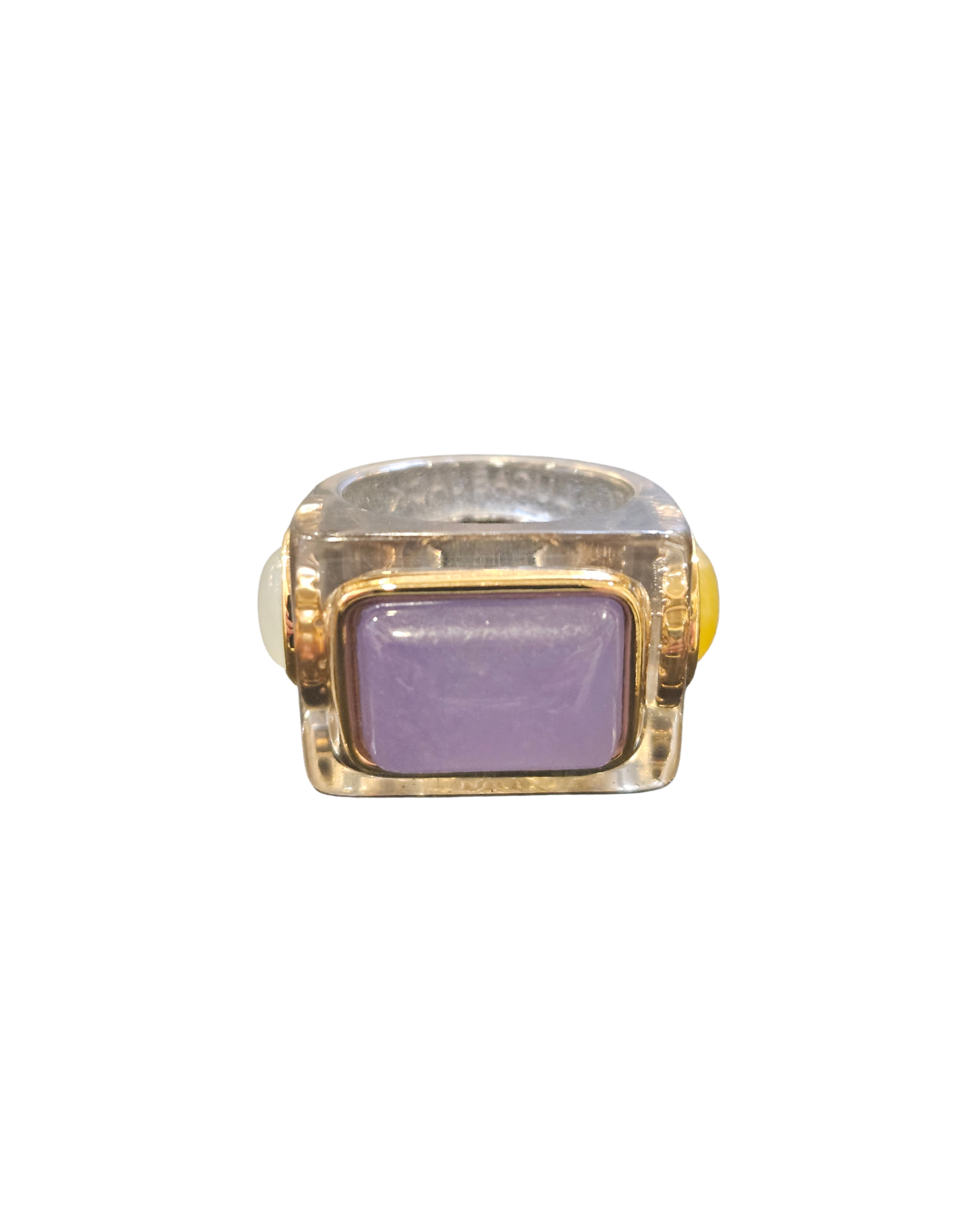 Deep Grey/Lavender Quartz Ring