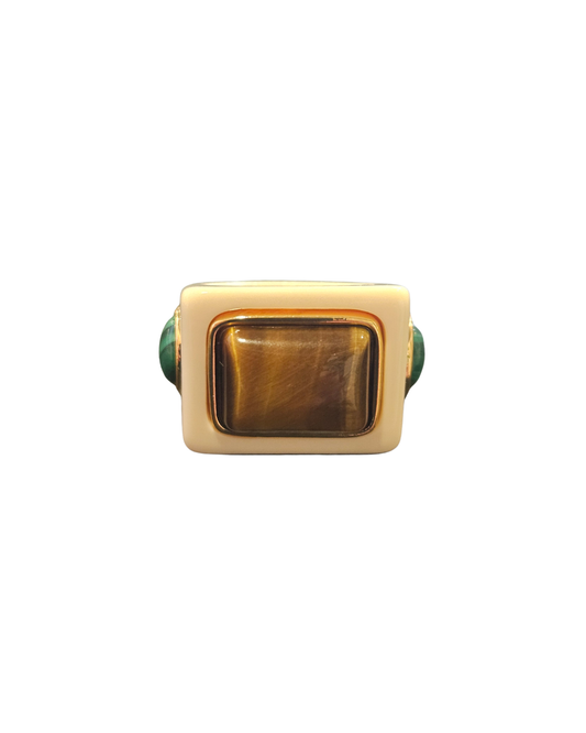 Ivory/Tiger Eye Ring
