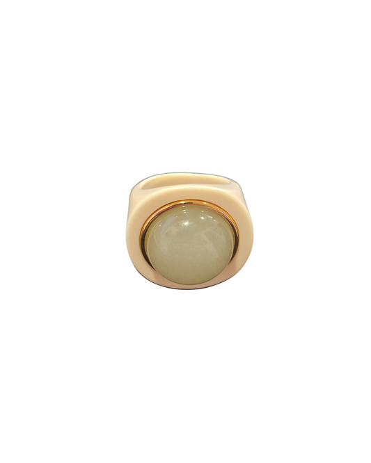 Ivory/Aquamarine Quartz Ring