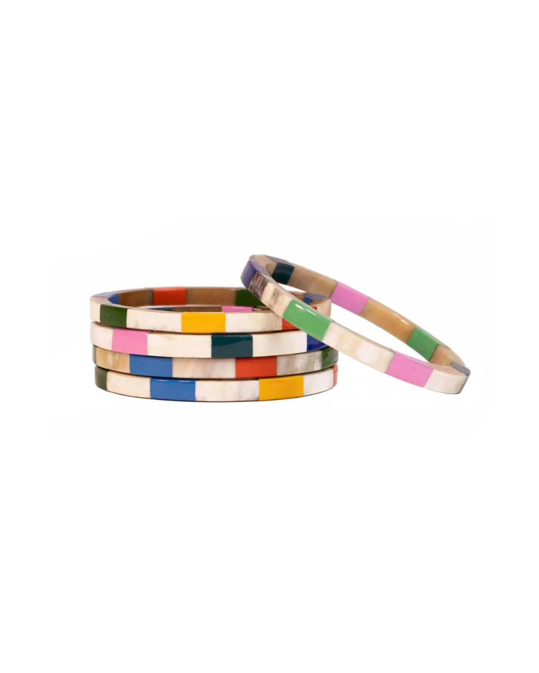 Watercolor Tile Bangle Set