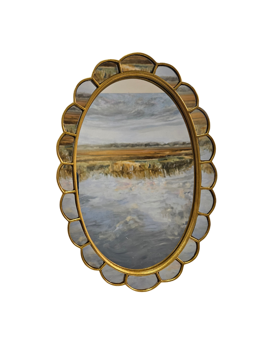 Gold Scalloped Mirror