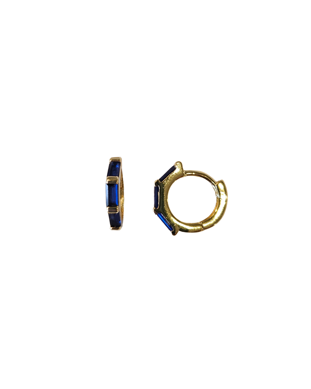 Blue Sapphire Hoops