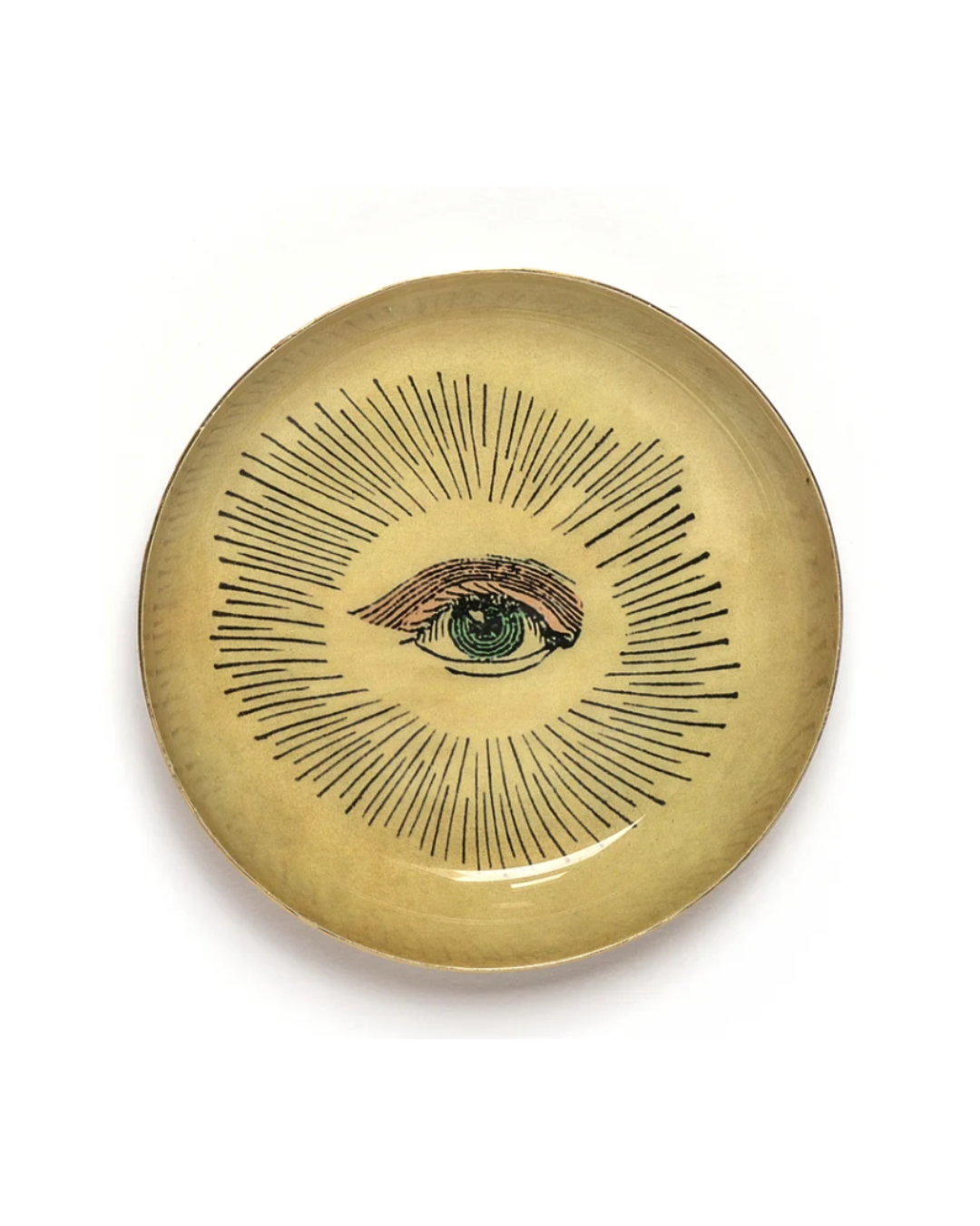 Eye Round Enamel Tray