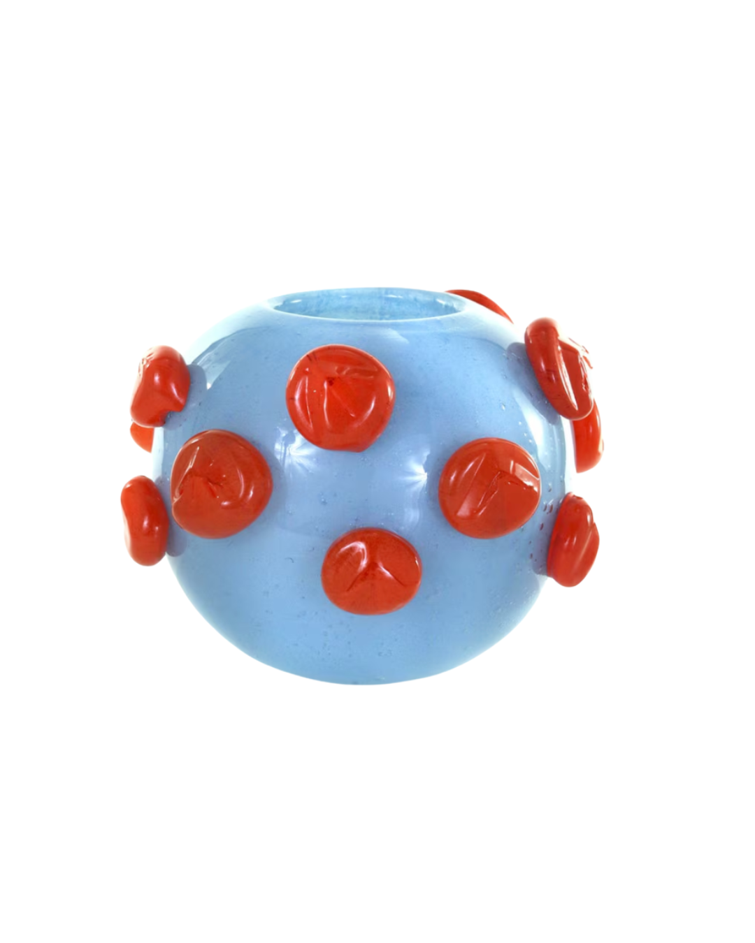 Dotty Blue/Red Vase