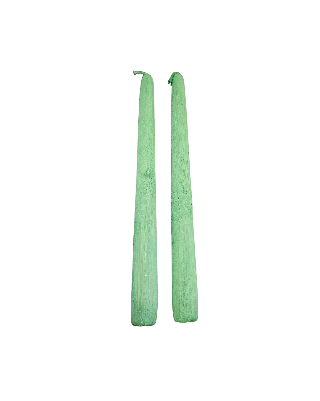 Green Tapered Textured Candles {Set of 2}