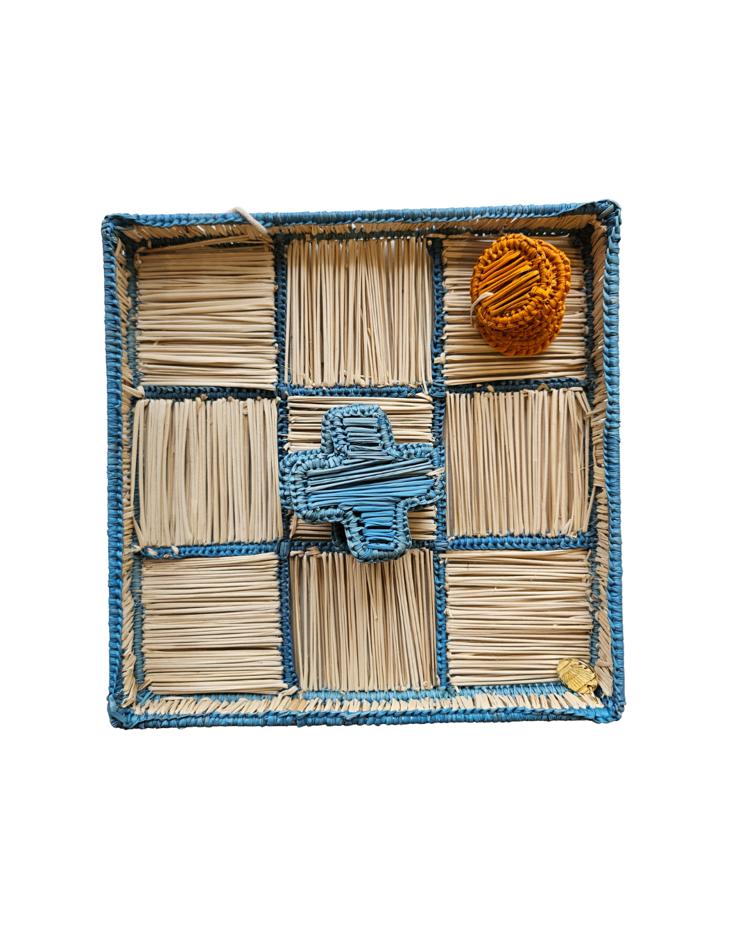 Tic Tac Toe Board Game{Blue/Terracotta}