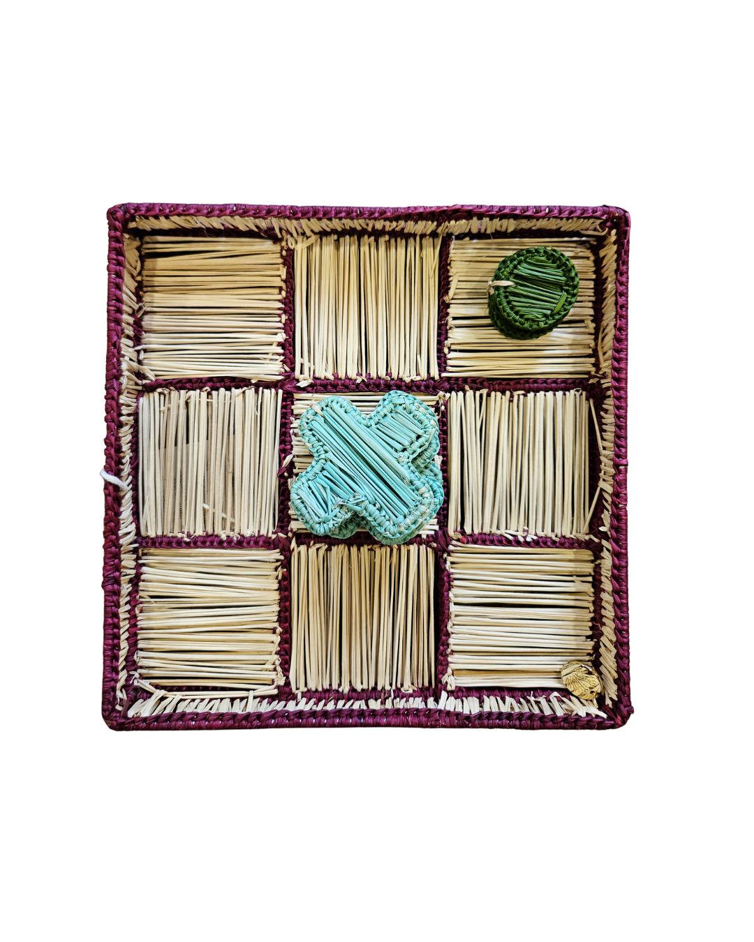 Tic Tac Toe Board Game{Burgundy/Blue}