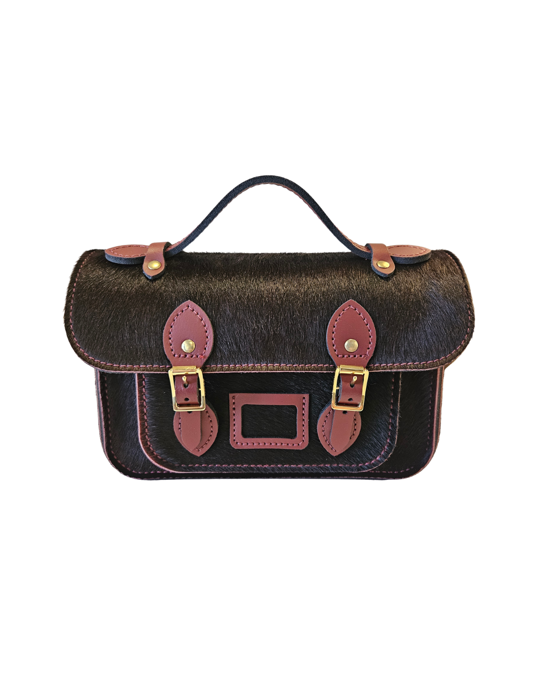 Mini Satchel {Oxblood Pony/Split}