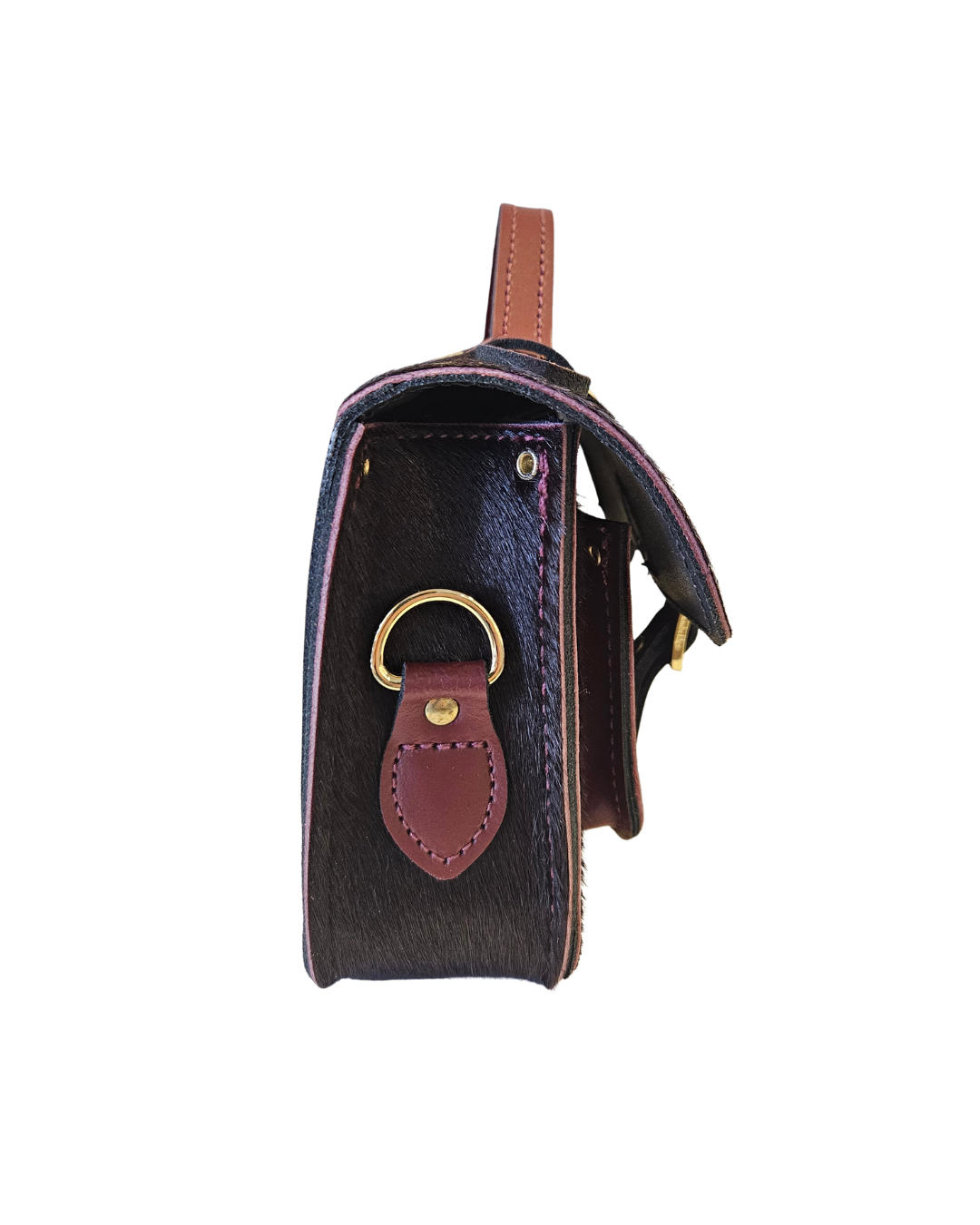 Mini Satchel {Oxblood Pony/Split}