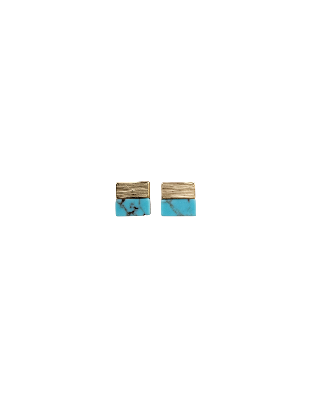 Turquoise Square Studs