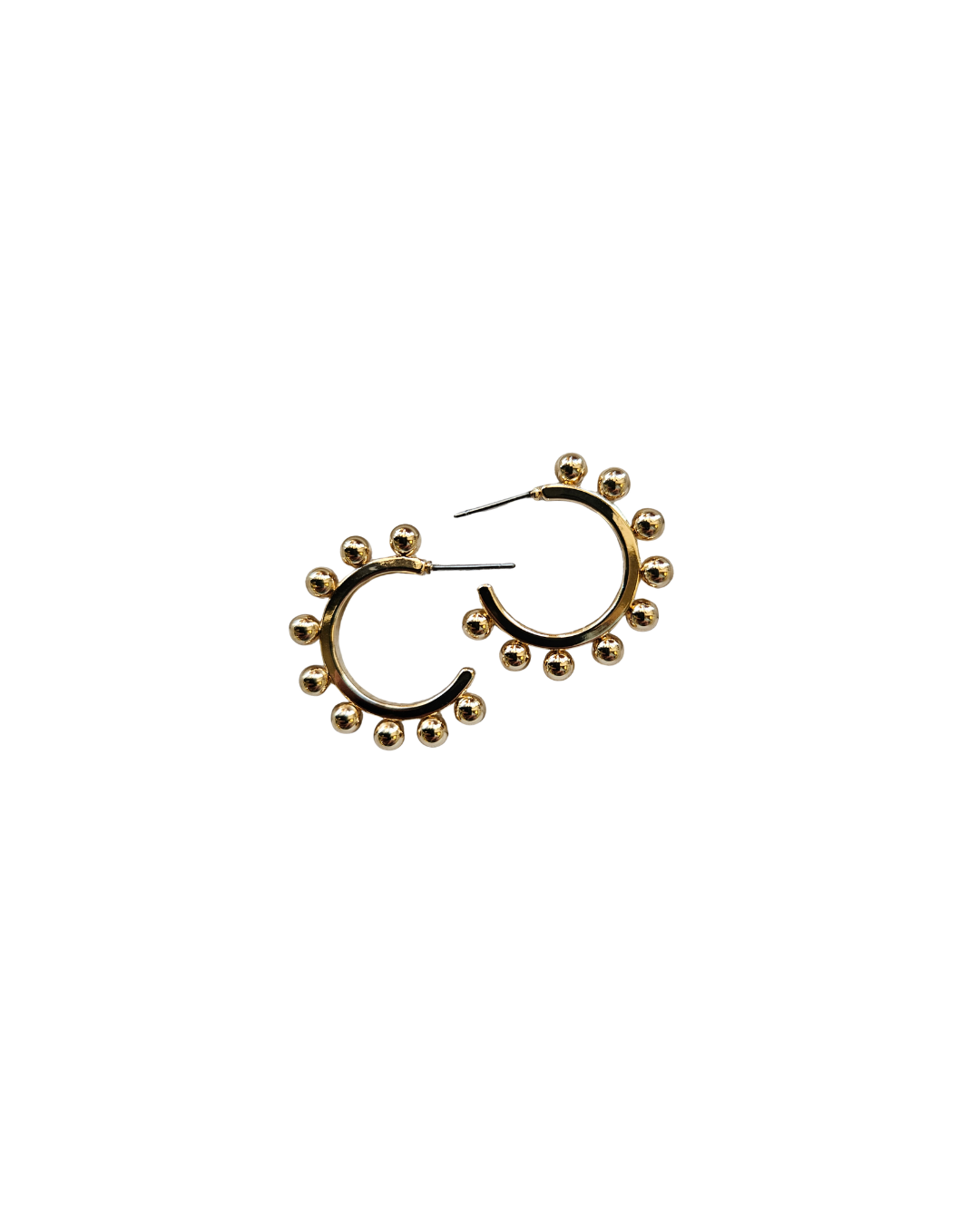 Dot Station Hoop Earrings