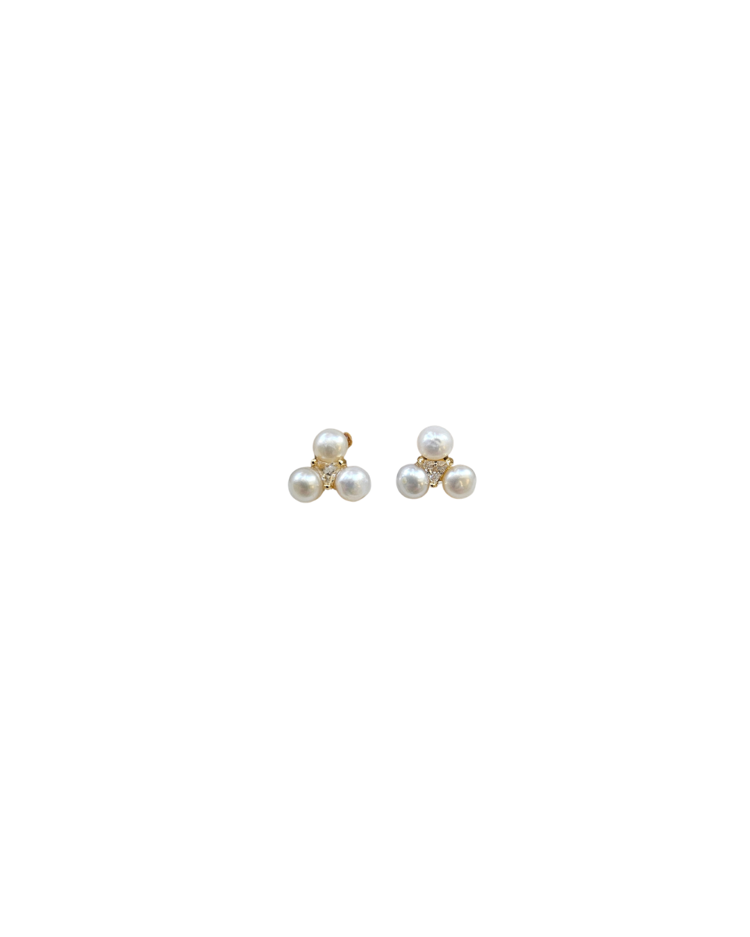 Pave & Pearl Cluster Studs