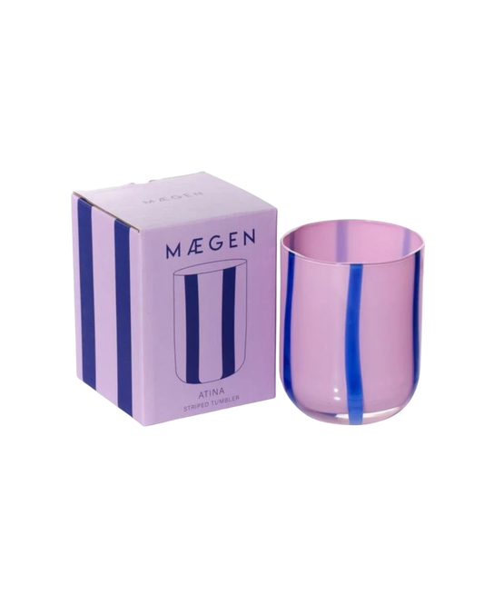 Atina Glassware {Lilac & Navy}