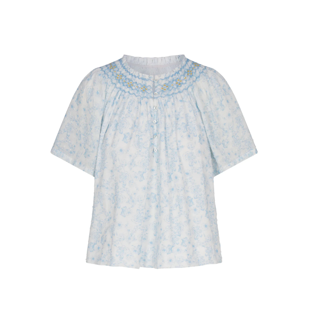 Willow Top in Petal Swiss Dot