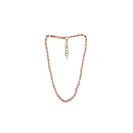 Rose Quartz Risha Neon Necklace