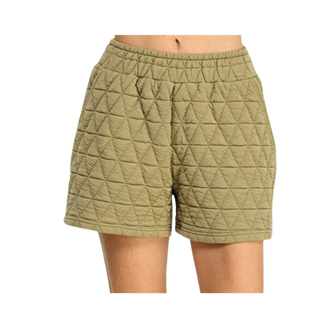 Quilted Lounge Short {Olive}