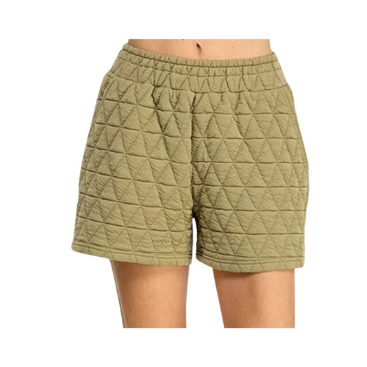 Quilted Lounge Short {Olive}