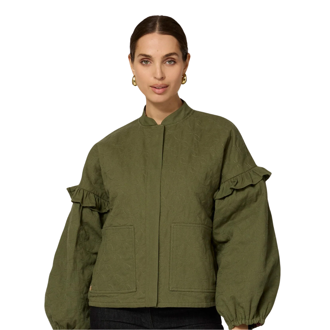 Bobbi Reversible Jacket {Army Green}