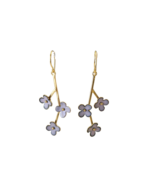 Flower on Branch Earrings