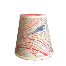 Load image into Gallery viewer, Red, White, Blue Marbleized Lampshade