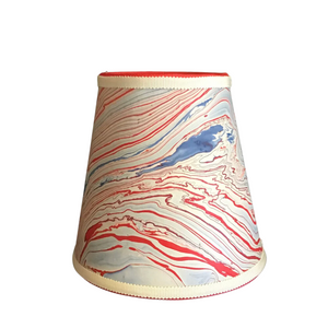 Red, White, Blue Marbleized Lampshade