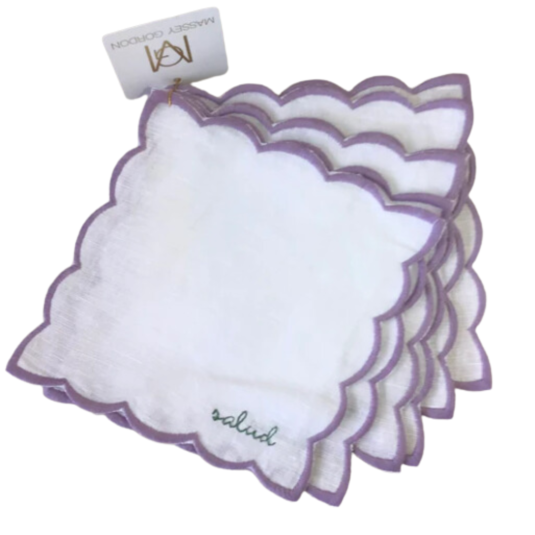 "Salud" Cocktail Napkins {set of 6}